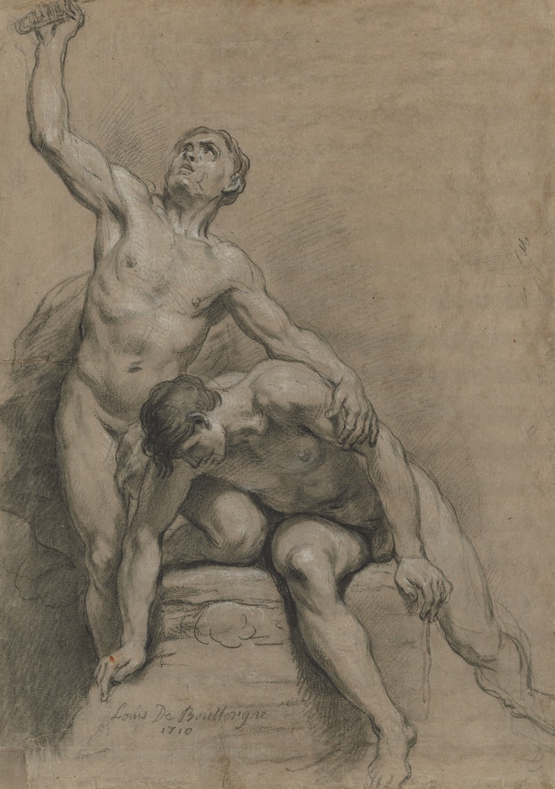 Louis de Boullogne - Two Male Nudes