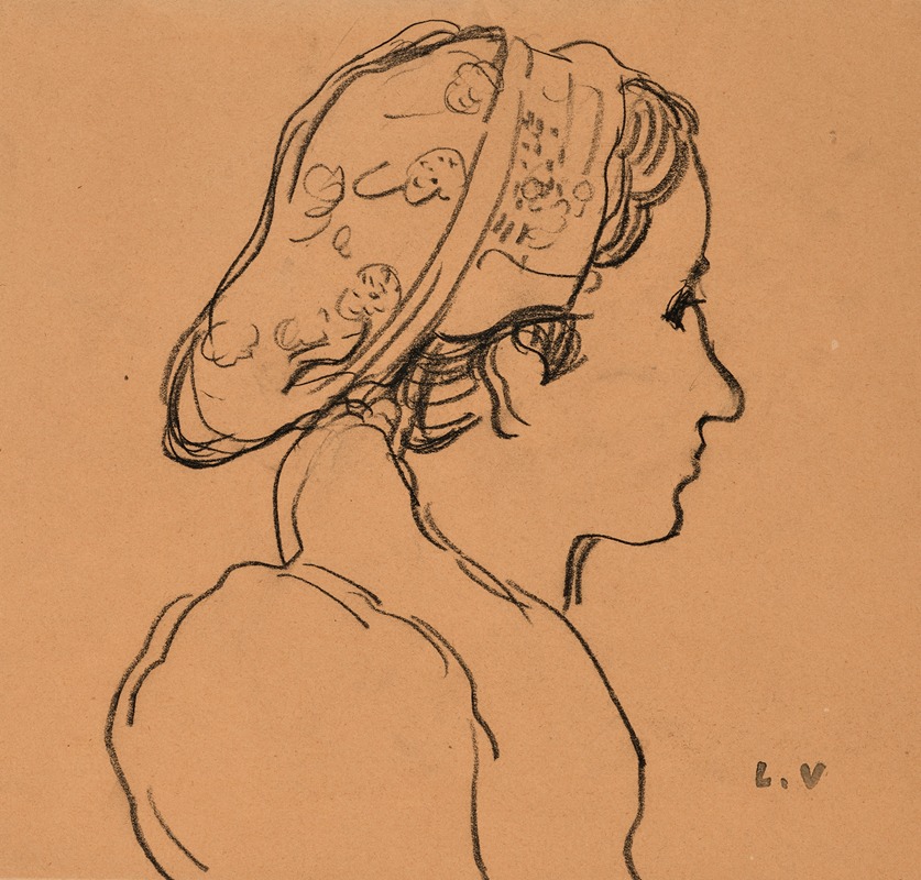 Louis Valtat - Jeune femme de profil au bonnet