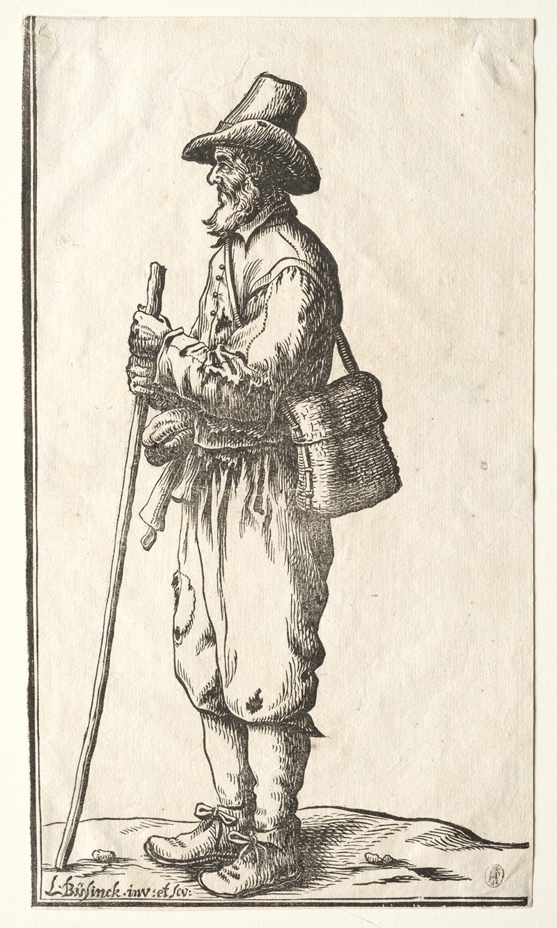 Ludolph Büsinck - Beggar in Profile Toward Left