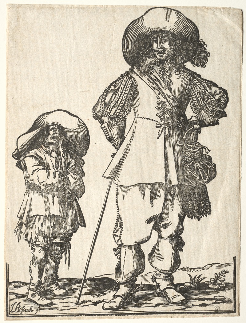 Ludolph Büsinck - Standing Cavalier and Beggar Boy