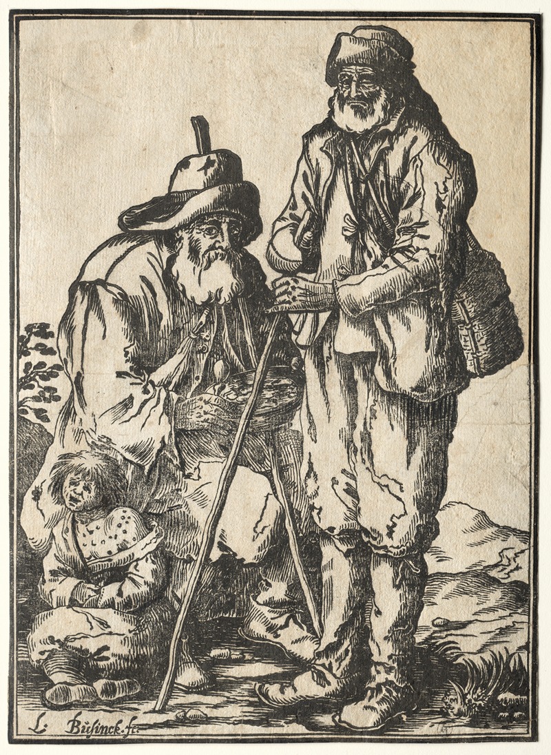 Ludolph Büsinck - Two Beggars and Leprous Child