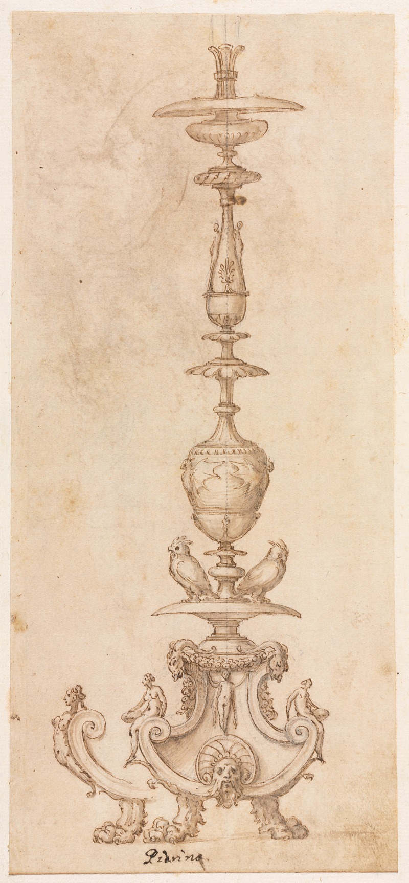 Luzio Romano - Design for a Candlestick