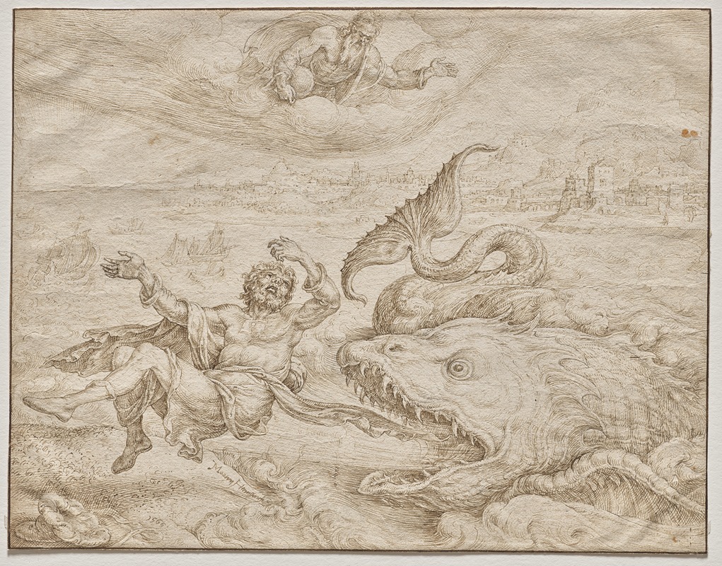 Maarten Van Heemskerck - Jonah Cast Out by the Whale onto the Shore of Nineveh