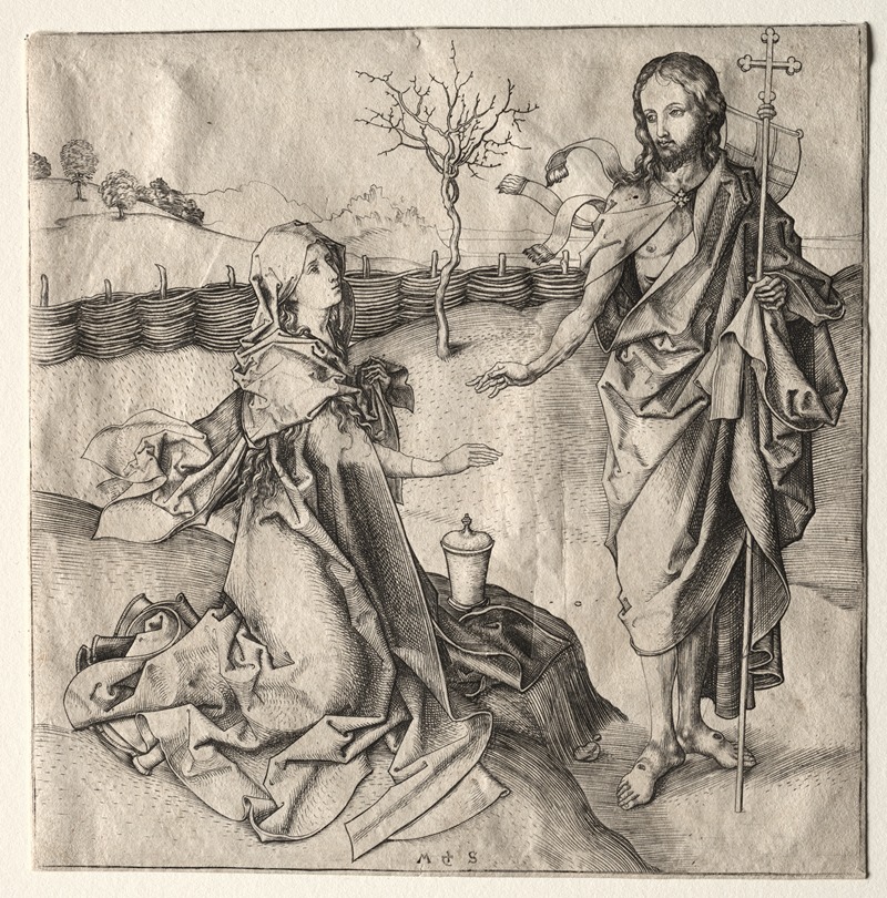 Martin Schongauer - Christ Appearing to the Magdalen