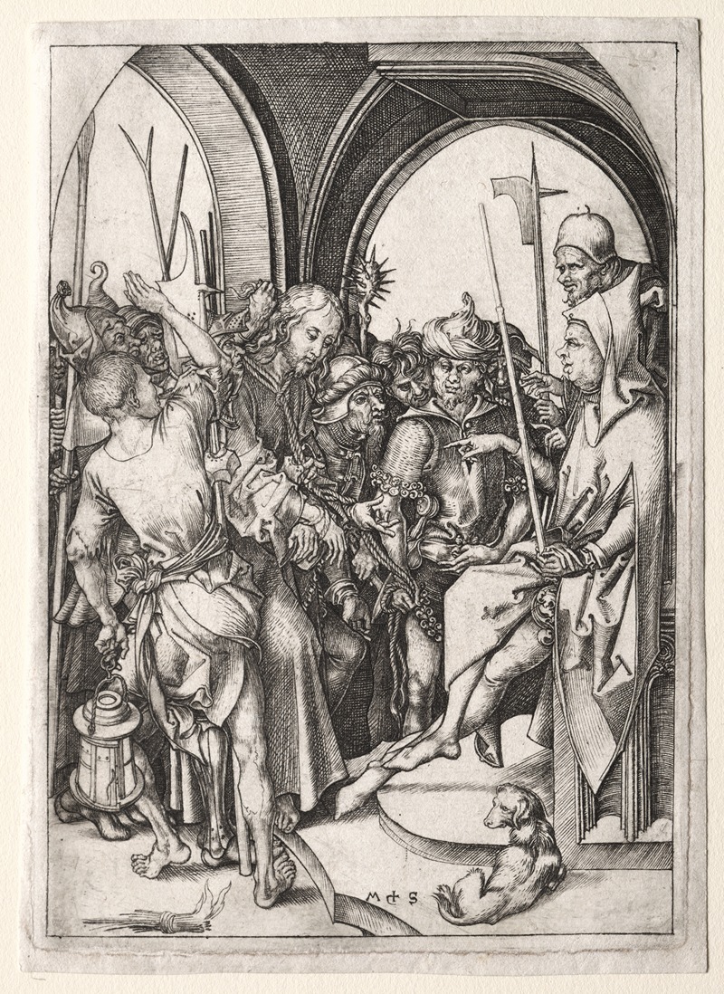 Martin Schongauer - Christ Before Annas