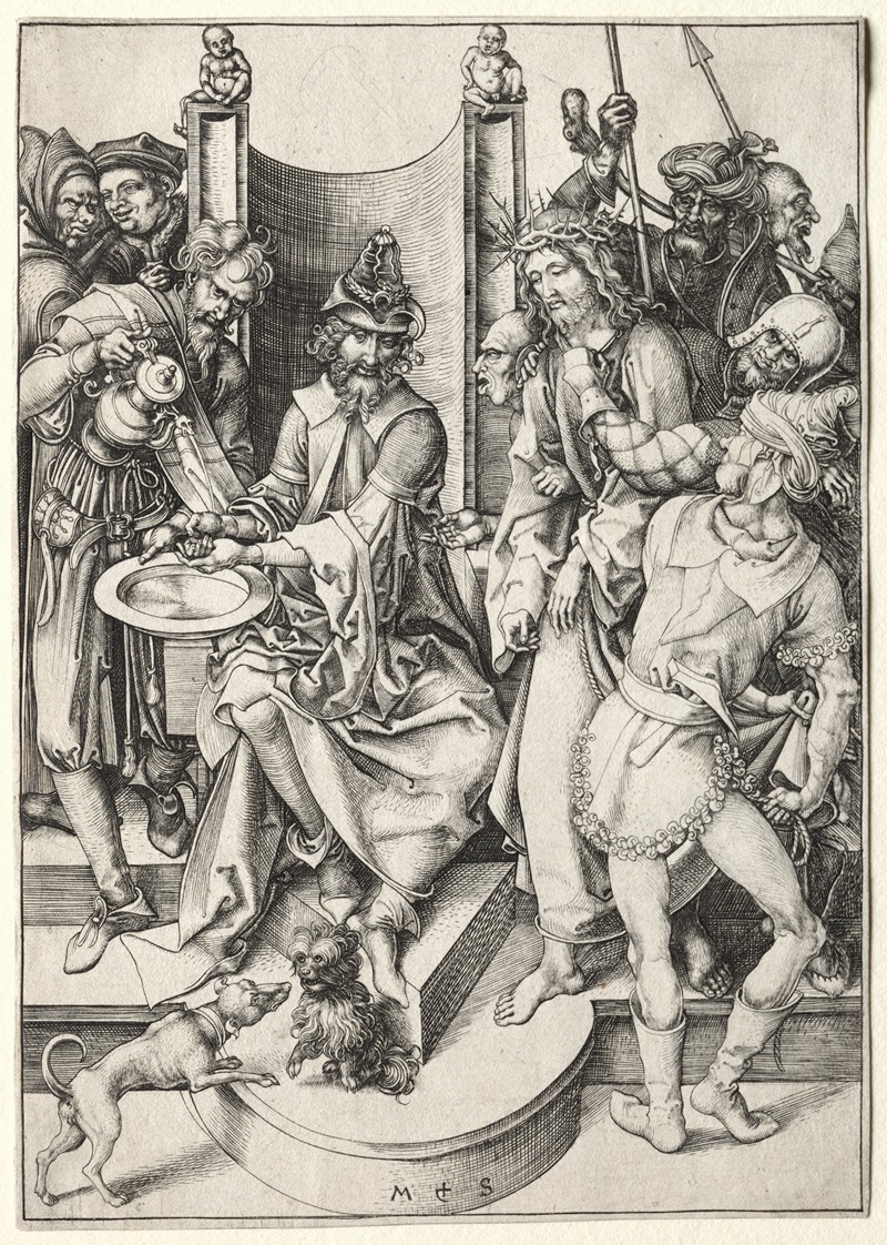 Martin Schongauer - Christ Before Pilate