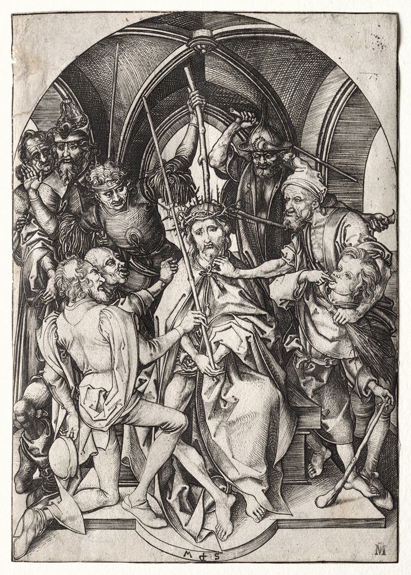 Martin Schongauer - Christ Crowned with Thorns