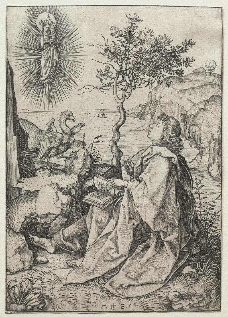 Martin Schongauer - St. John the Evangelist on the Isle of Patmos