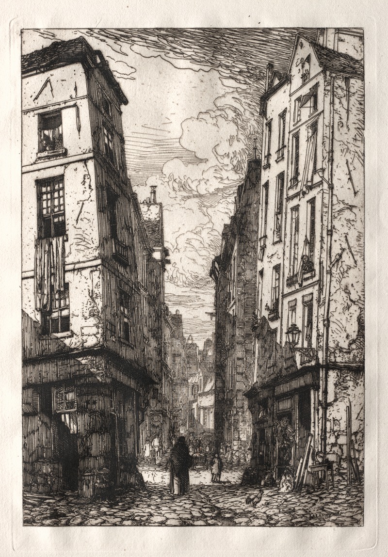 Maxime Lalanne - Rue des Marmousets (Old Paris)