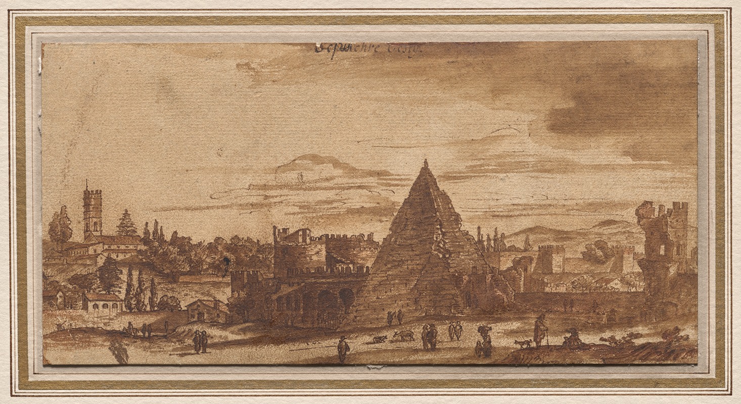 Michiel van Overbeek - The Pyramid of Cestius, Rome