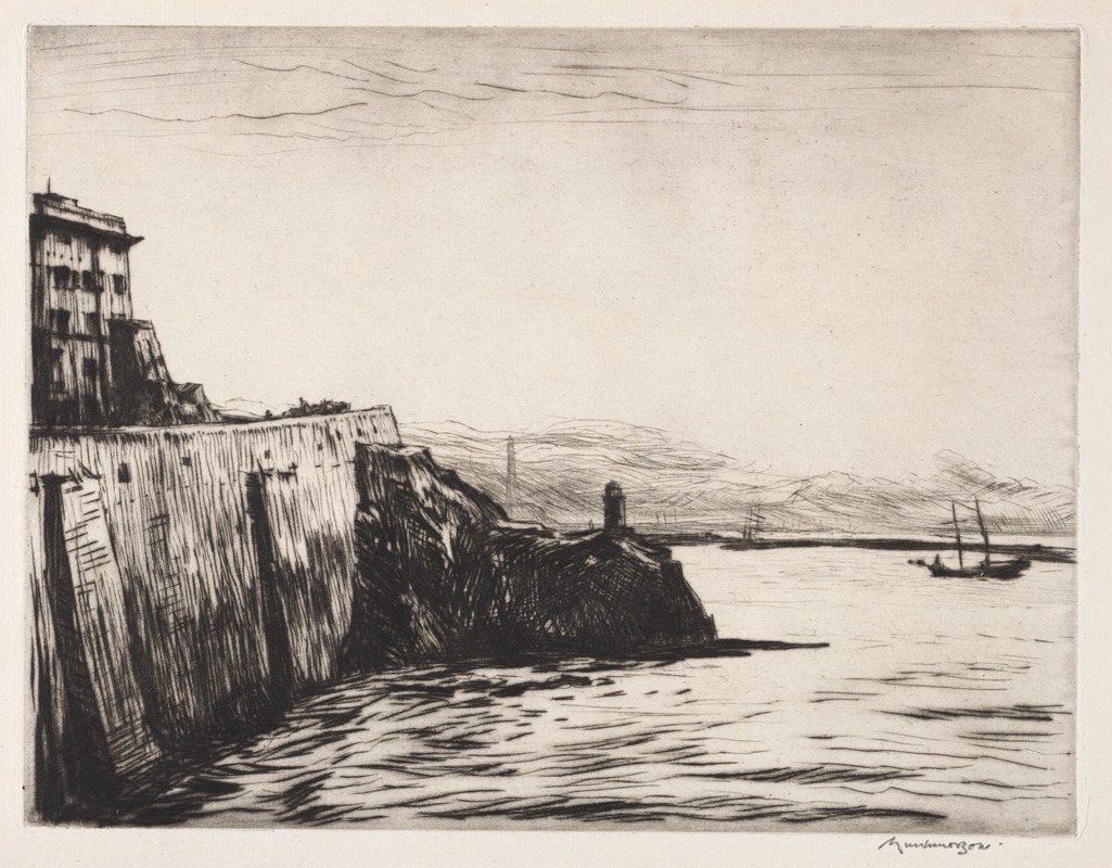 Muirhead Bone - Evening, Port of Genoa