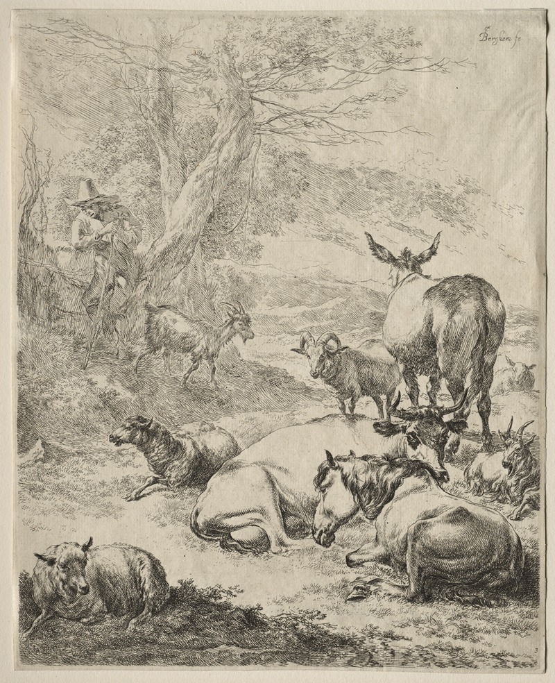 Nicolaes Pietersz. Berchem - The Herd at Rest