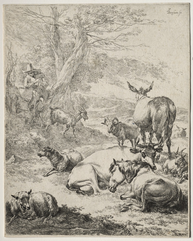 Nicolaes Berchem - The Herd at Rest