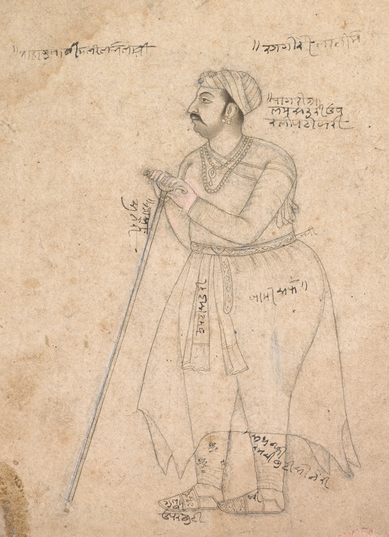 Nur Muhammad - Portrait of Maharaja Rai Singh of Bikaner (reigned 1574-1612)