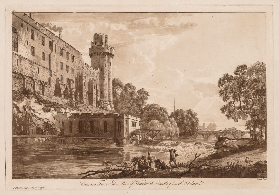 Paul Sandby - Caesar’s ower and Part of Warwick Castle from the Island