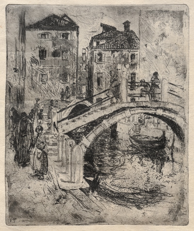 Robert Frederick Blum - Venetian Canal and Bridges