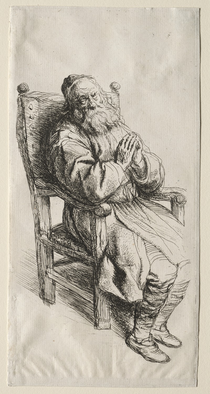 Salomon Koninck - An Old Man in a Chair, Praying