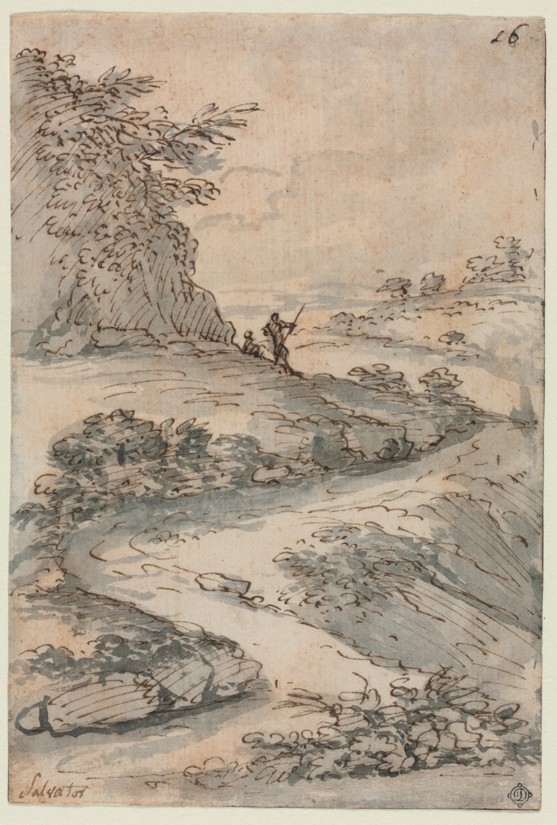 Salvator Rosa - Figures on a Winding Road