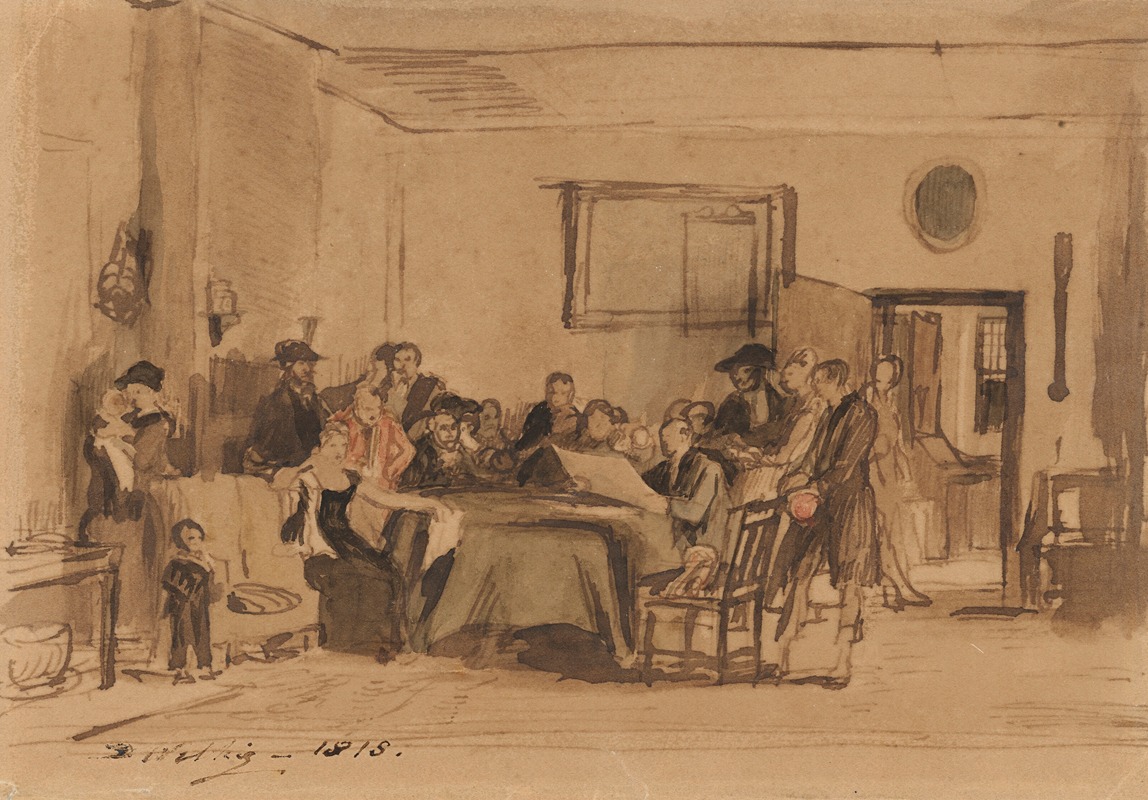 Sir David Wilkie - Sketch for ‘Reading the Will’