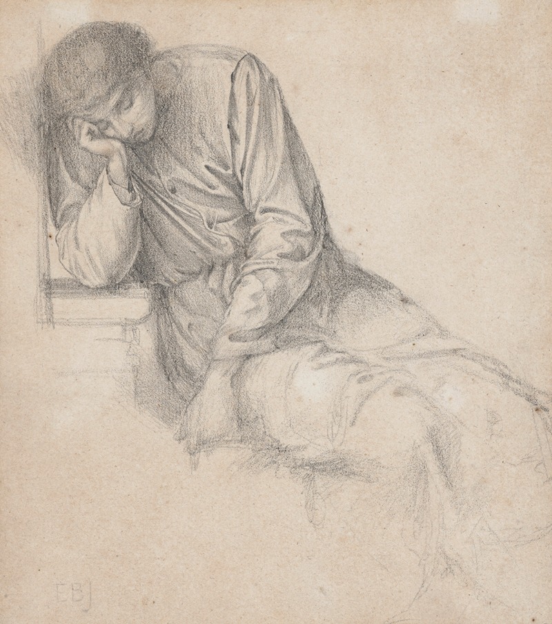 Sir Edward Coley Burne-Jones - Study for ‘Chaucer’s Dream of Good Women’