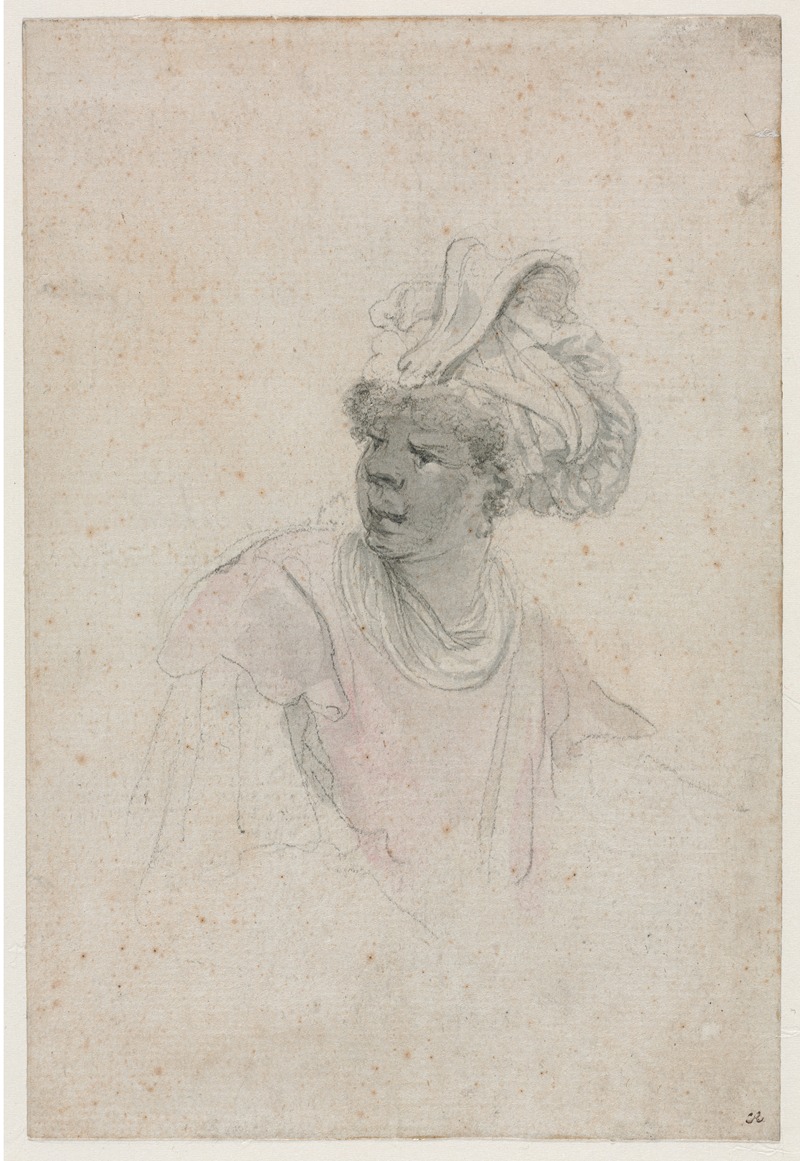 Stefano Della Bella - Study of a Moor, Facing to the Left