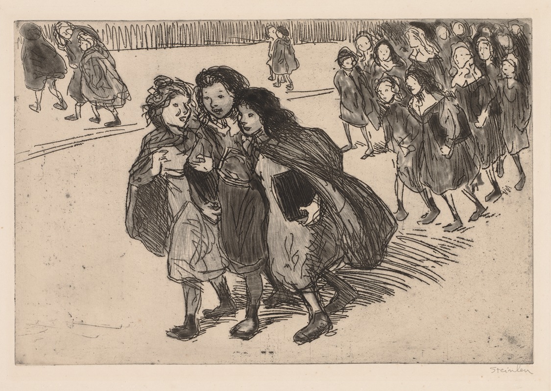 Théophile Alexandre Steinlen - Coming from School