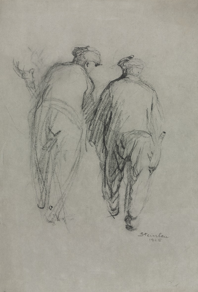 Théophile Alexandre Steinlen - Two Men Working, Rear View