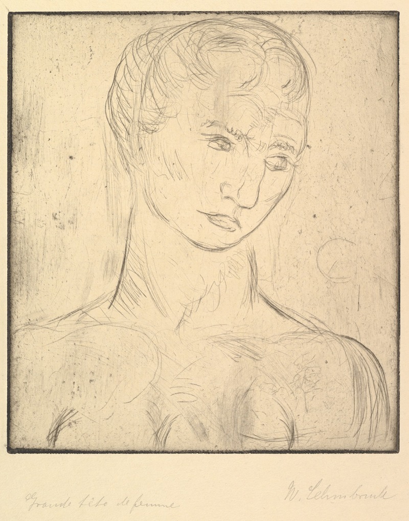 Wilhelm Lehmbruck - Head of a Woman (Kopf Groß)