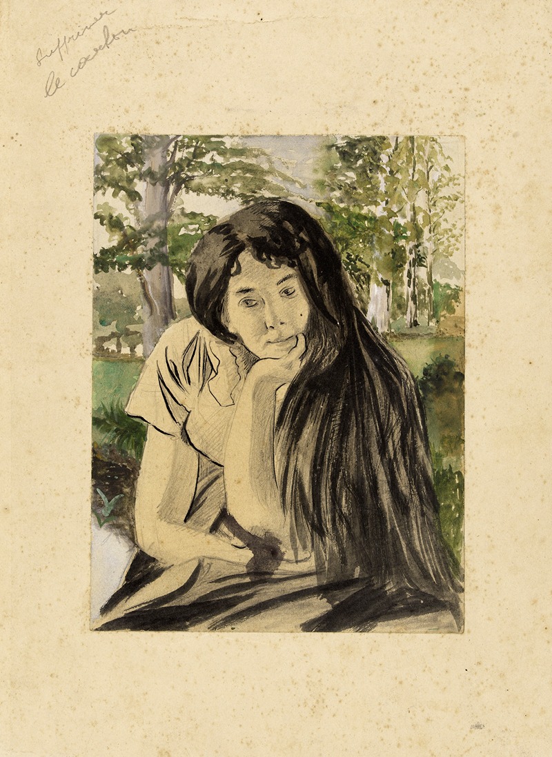 Arthur-Joseph Gueniot - Etude pour Feuilles d’Automne Portrait de Marguerite (soeur de l’artiste)