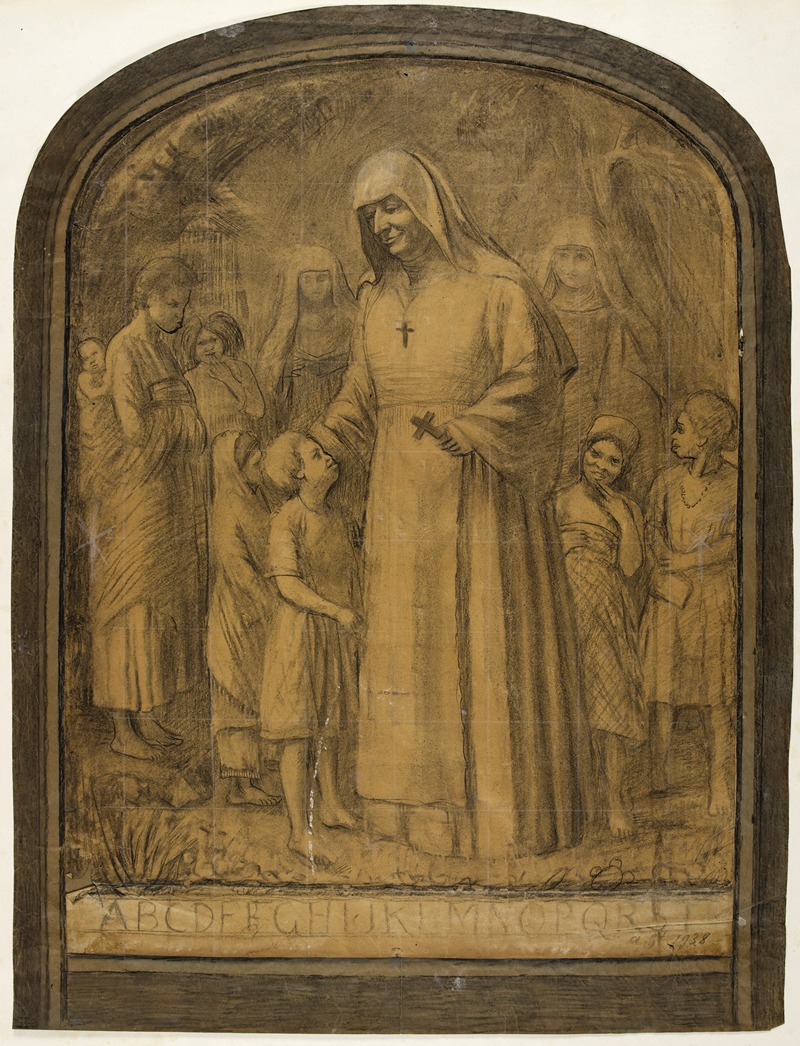 Arthur-Joseph Gueniot - Etude pour un bas-relief Mère Javouhey missionnaire