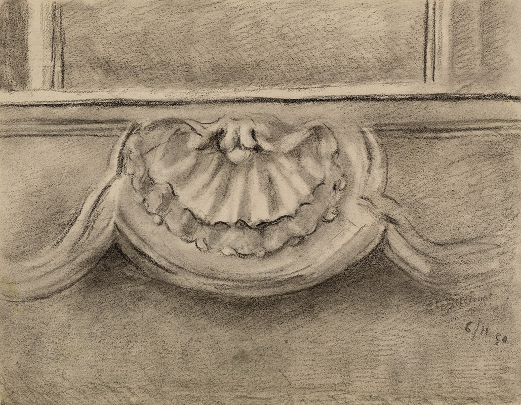 Arthur-Joseph Gueniot - Motif à la coquille d’un décor de cheminée