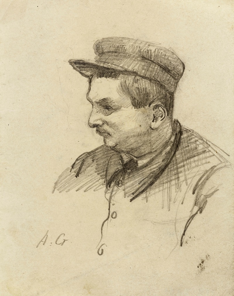 Arthur-Joseph Gueniot - Portrait d’homme avec une casquette