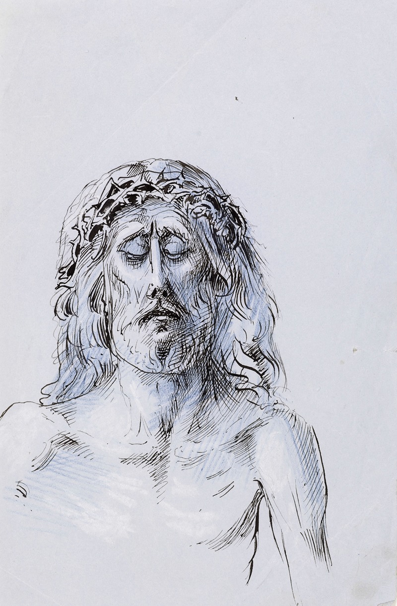 Arthur-Joseph Gueniot - Tête du Christ avec la couronne d’épines