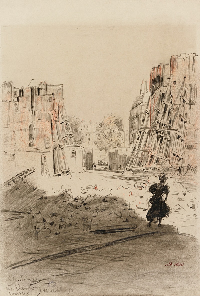 Charles Jouas - Un chantier, rue Danton