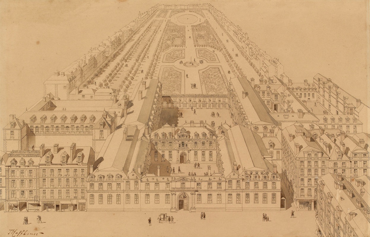 Fédor Hoffbauer - Le Palais-Royal en 1670