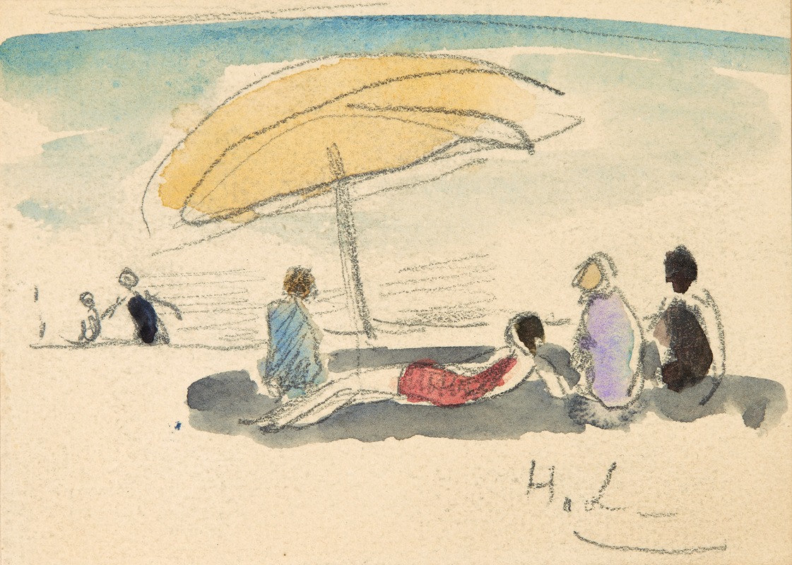 Henri Lebasque - Scène de plage