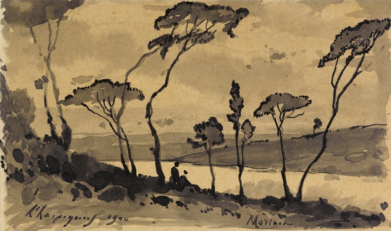 Henri Rivière - Vue de la rivière de Morlaix