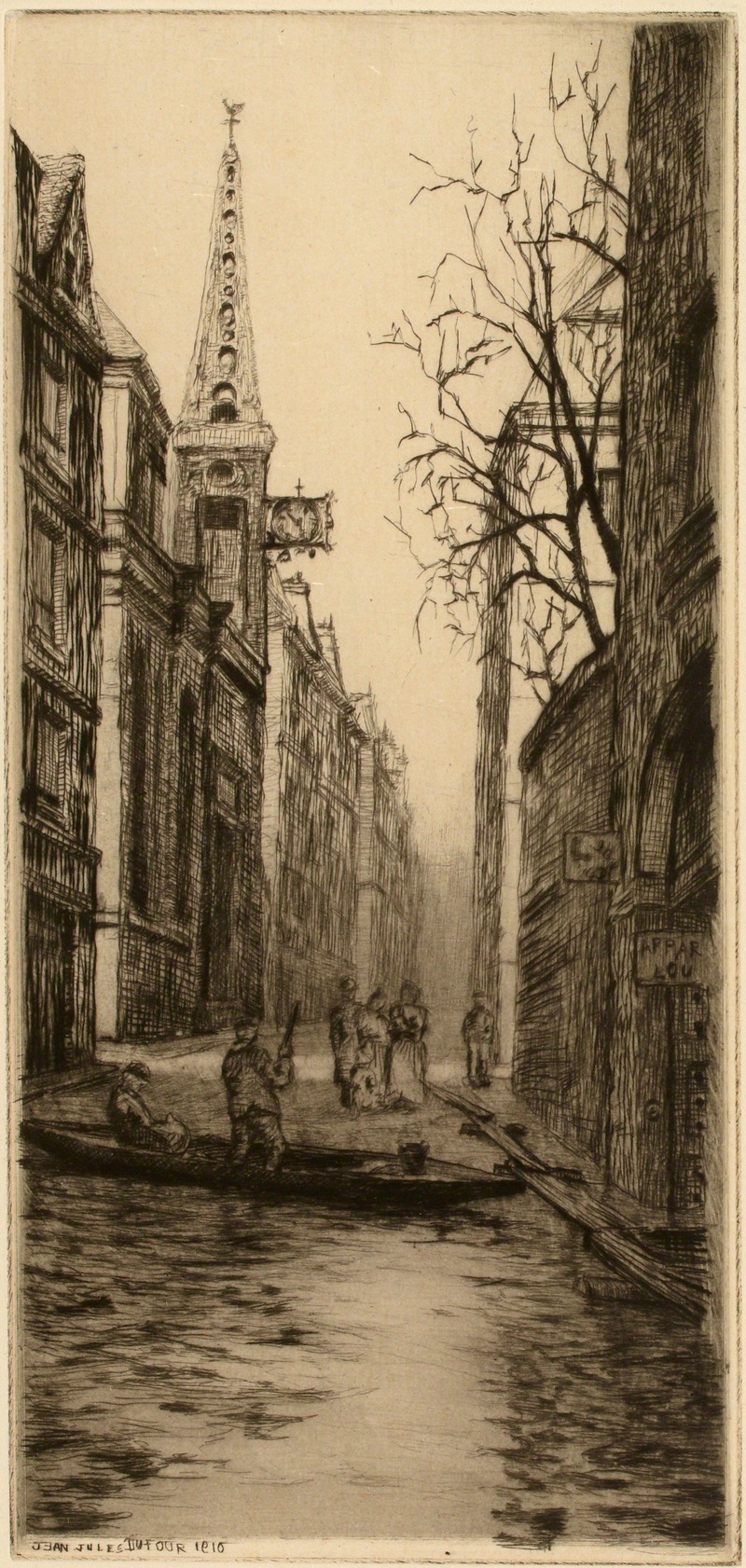 Jean-Jules Dufour - La rue St Louis en l’île