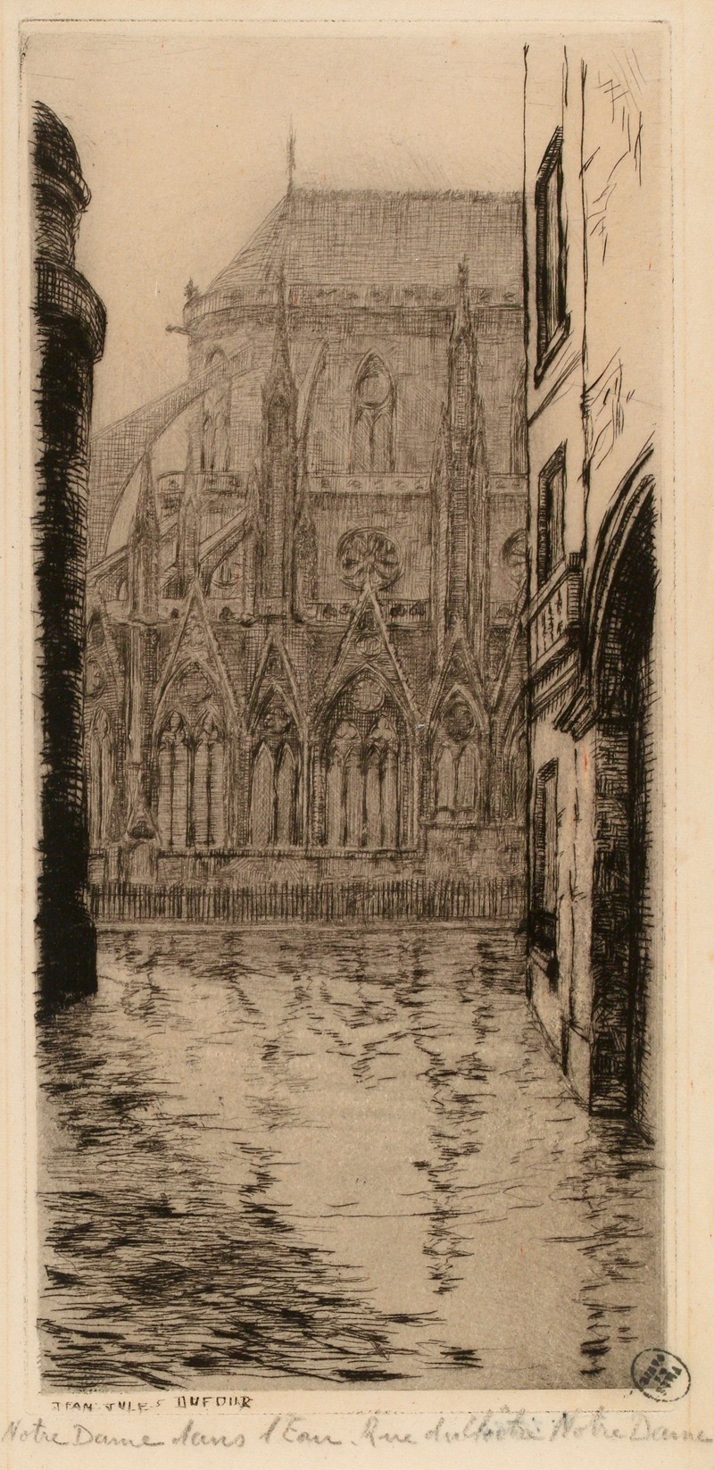 Jean-Jules Dufour - Notre-Dame dans l’Eau. Rue du Cloître Notre Dame