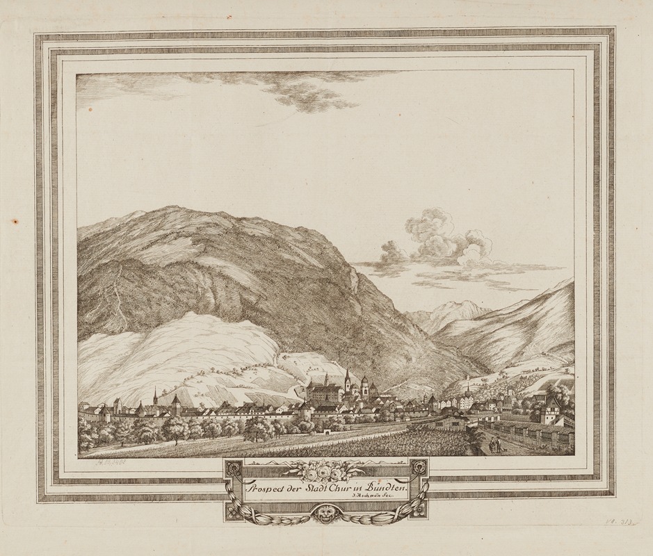 Johann Jakob Aschmann - Prospect der Stadt Chur in Bündten