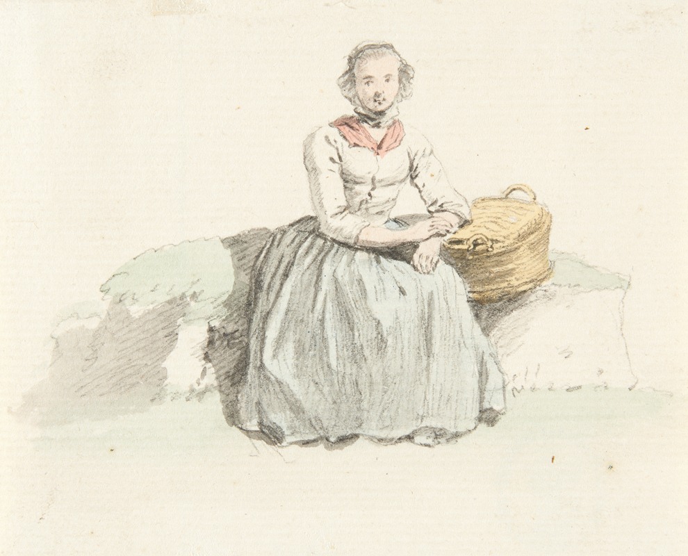 Johann Ludwig Aberli - Studie einer Frau in Tracht