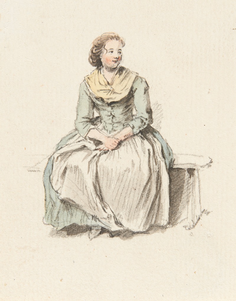 Johann Ludwig Aberli - Studie einer Frau in Tracht