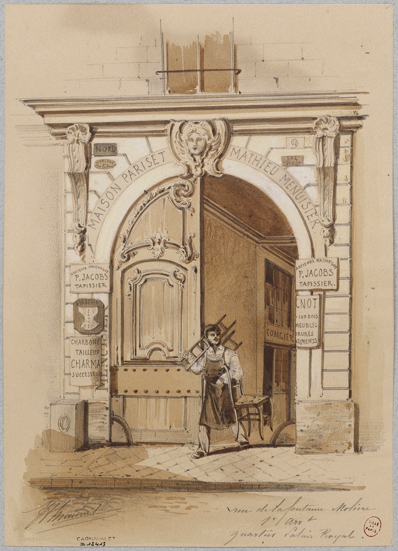 Jules-Adolphe Chauvet - 9 rue Molière (ancienne rue de la Fontaine Molière), quartier Palais royal, 1er arrondissement