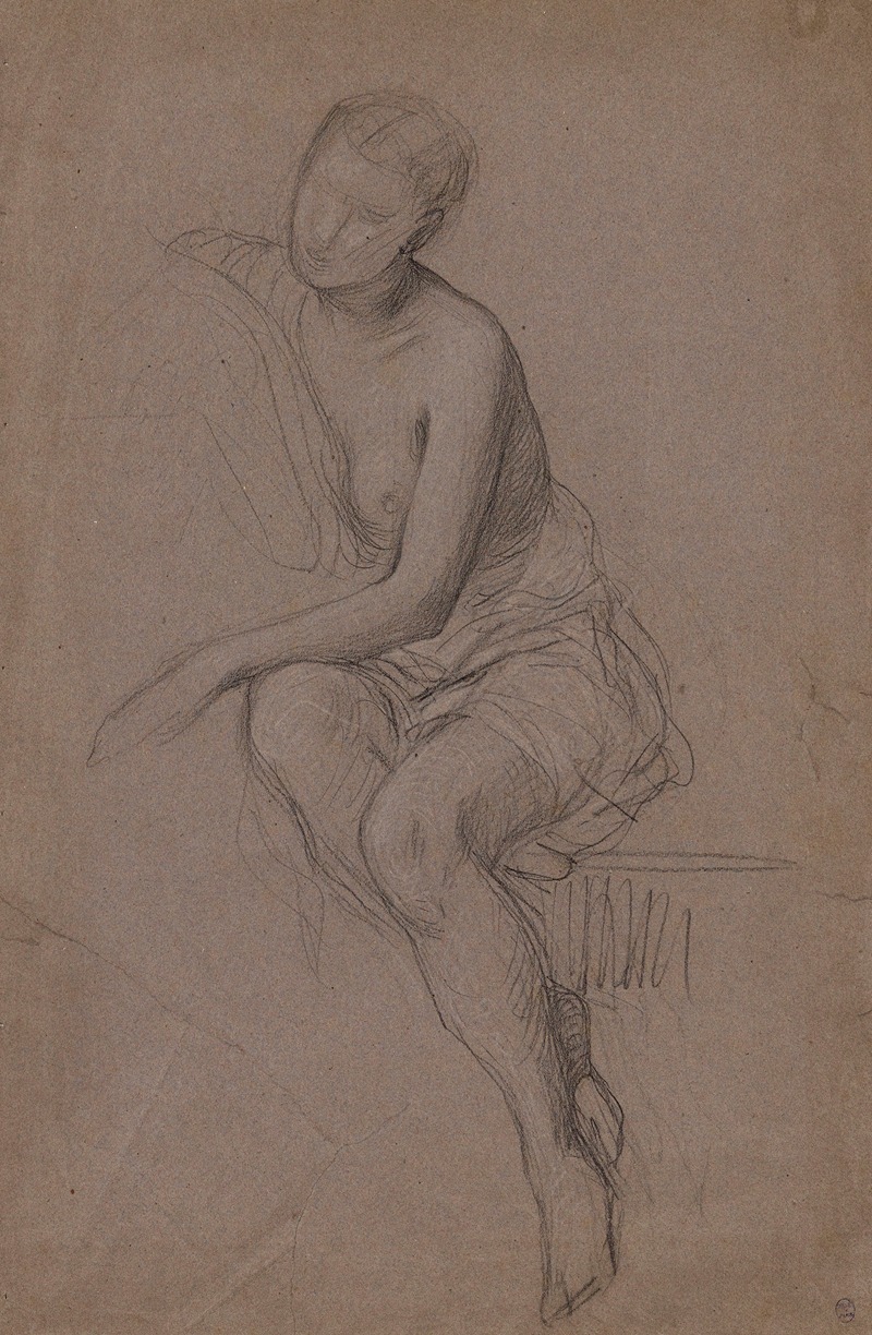 Louis Devedeux - Femme nue assise