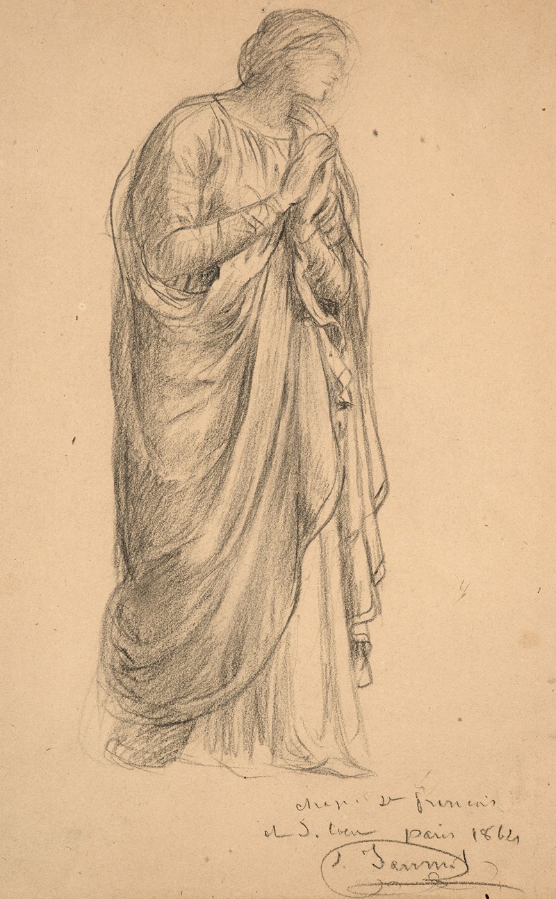 Louis Janmot - Study for ‘Le Christ présentant l’hostie et le calice’