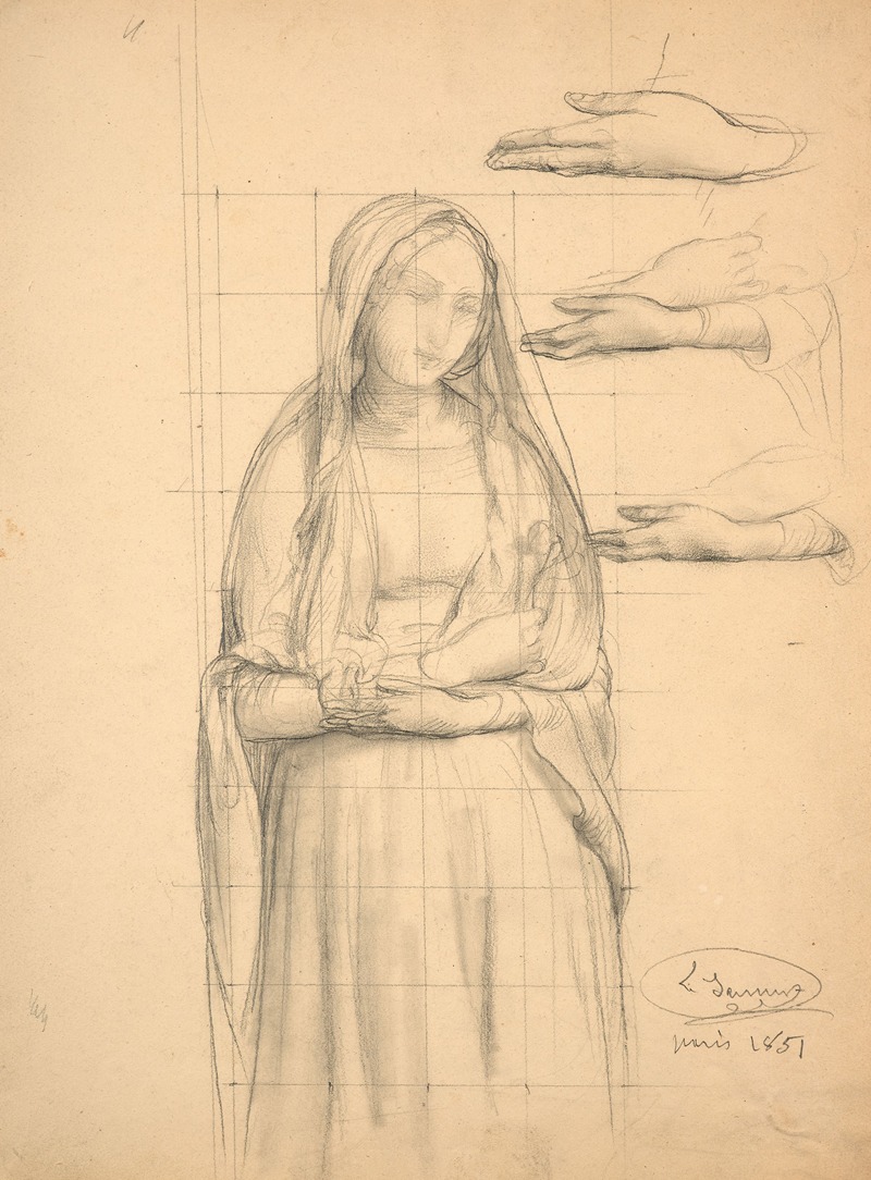 Louis Janmot - Study for ‘Première Communion’