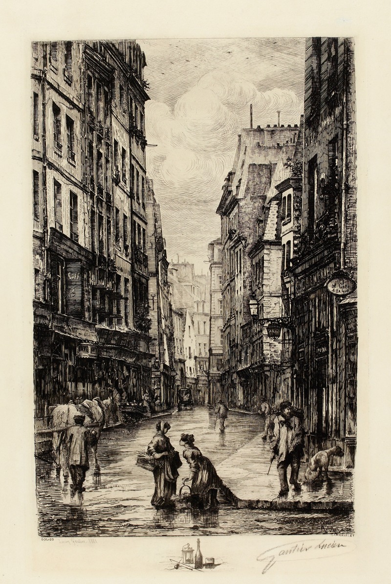 Lucien Marcelin Gautier - Rue Galande en 1881