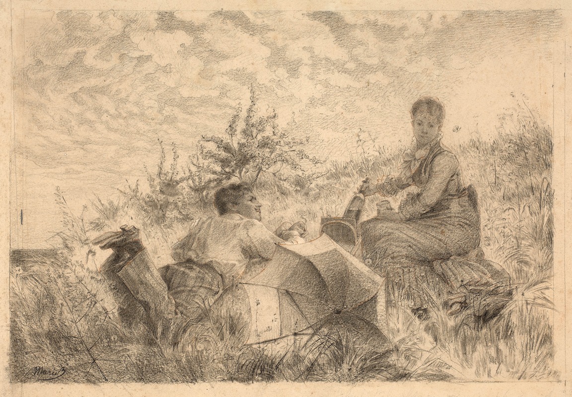 Marie Bracquemond - A countryside picnic in the sun