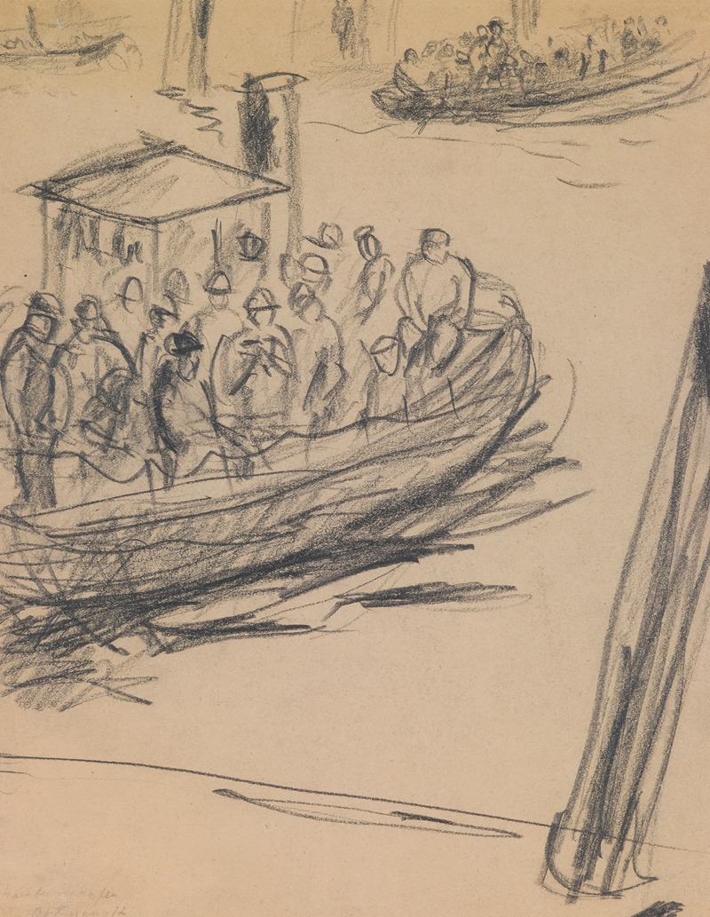 Max Beckmann - Longboat with Longshoremen