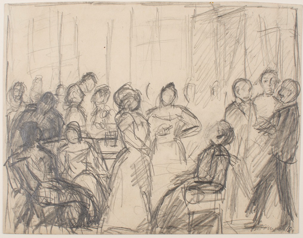 Max Beckmann - Sketch for Society Party